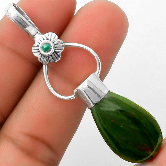 Chrome Chalcedony & Ethiopian Opal Pendant P-1583 SDP117117