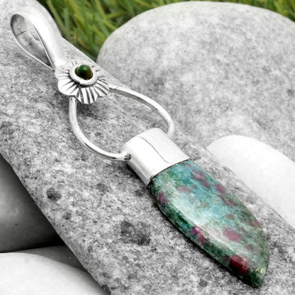 Ruby In Kyanite & Black Ethiopian Opal Pendant P-1583 SDP117136