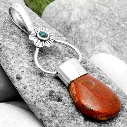 Red Moss Agate & Black Ethiopian Opal Pendant P-1583 SDP117137