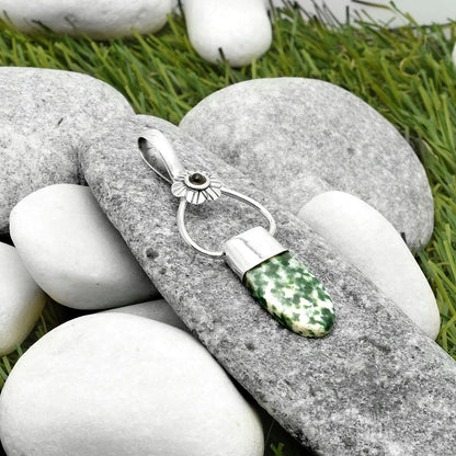 Natural Dioptase & Black Ethiopian Opal Pendant P-1583 SDP117146