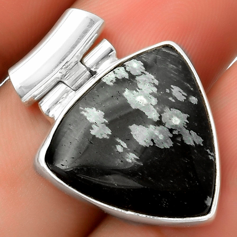 Natural Snow Flake Obsidian Pendant P-1621 SDP117164