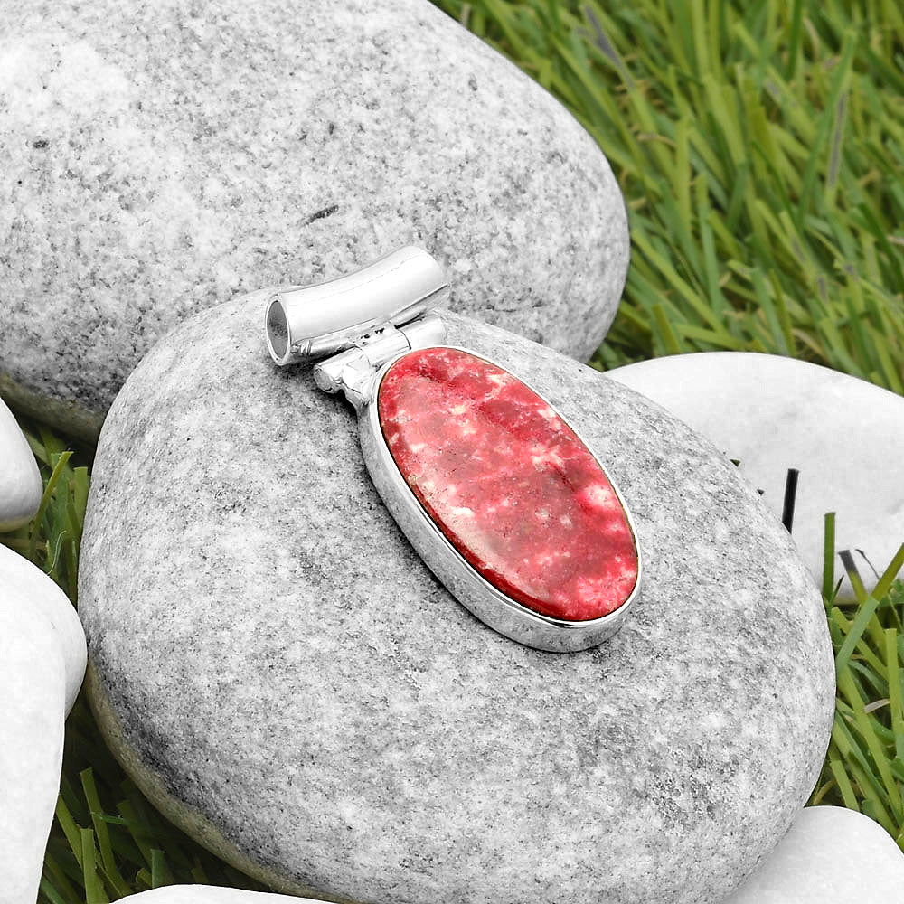 Natural Pink Thulite - Norway Pendant P-1621 SDP117193