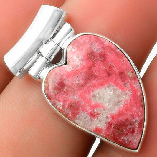 Heart Natural Pink Thulite - Norway Pendant P-1621 SDP117197