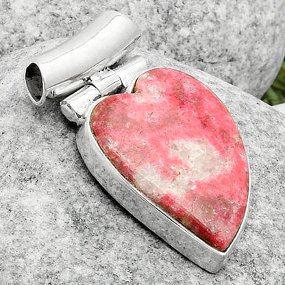 Heart Natural Pink Thulite - Norway Pendant P-1621 SDP117197