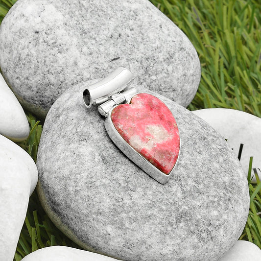 Heart Natural Pink Thulite - Norway Pendant P-1621 SDP117197
