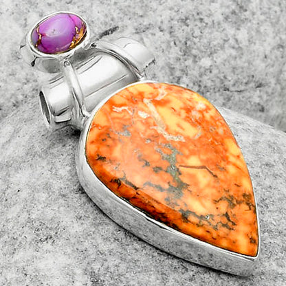 Maligano Jasper & Copper Purple Turquoise Pendant P-1159 SDP117235
