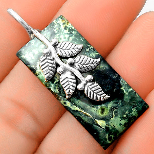 Leaves - Natural Star Galaxy Jasper Pendant P-1291 SDP117255