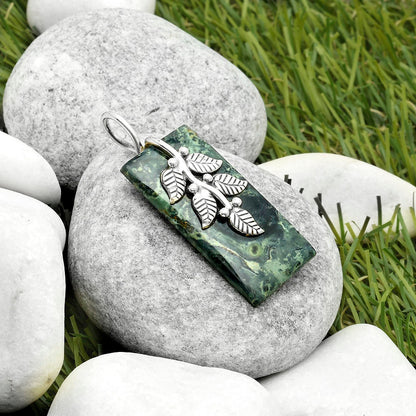 Leaves - Natural Star Galaxy Jasper Pendant P-1291 SDP117255