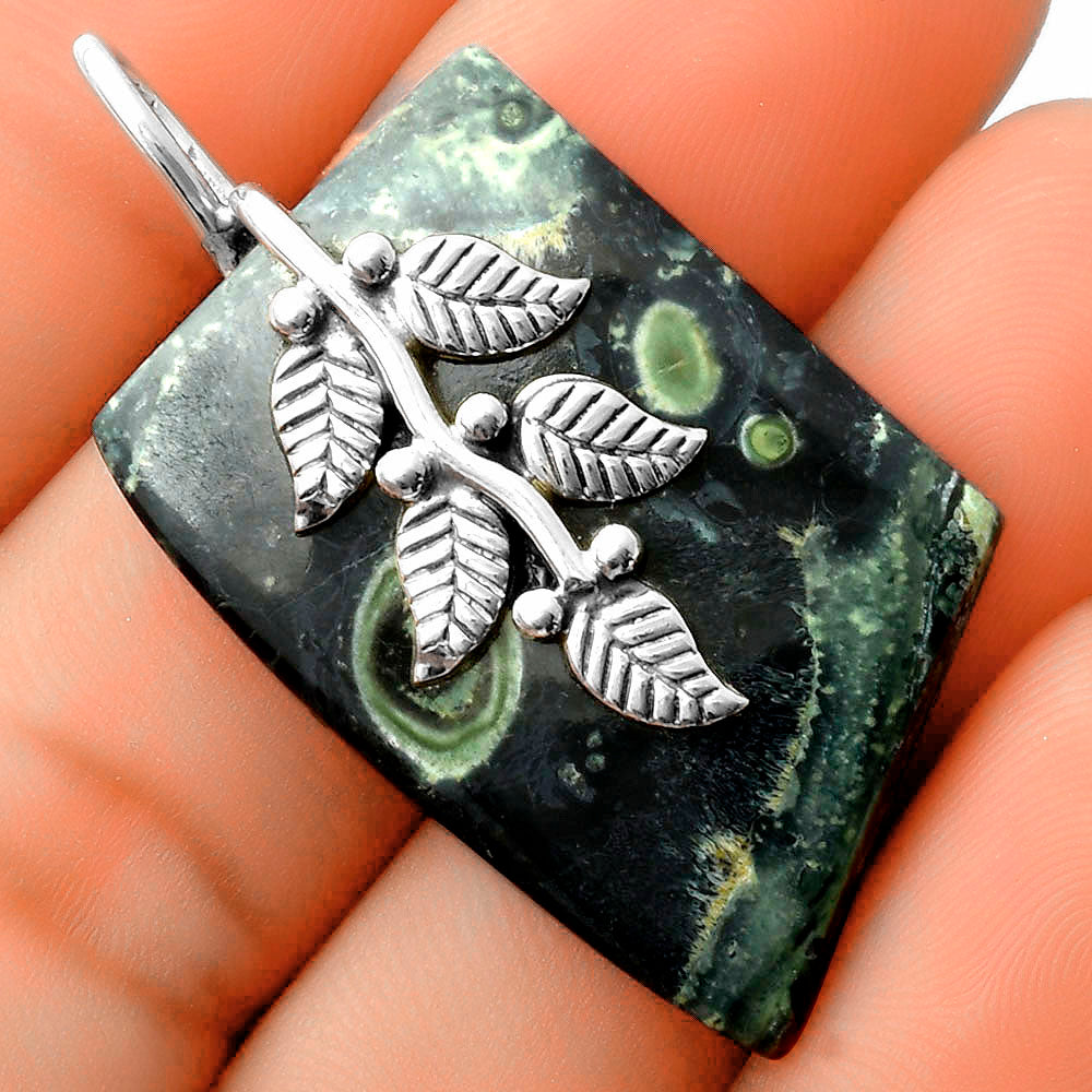 Leaves - Natural Star Galaxy Jasper Pendant P-1291 SDP117260