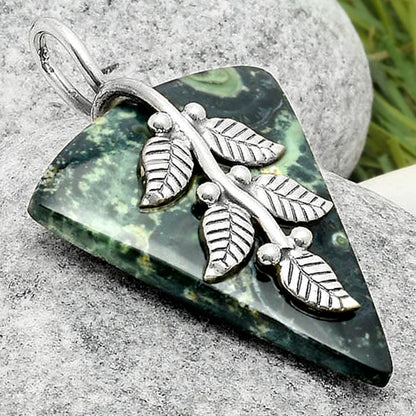Leaves - Natural Star Galaxy Jasper Pendant P-1291 SDP117269