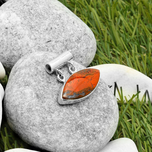 Natural Red Moss Agate Pendant P-1198 SDP117288