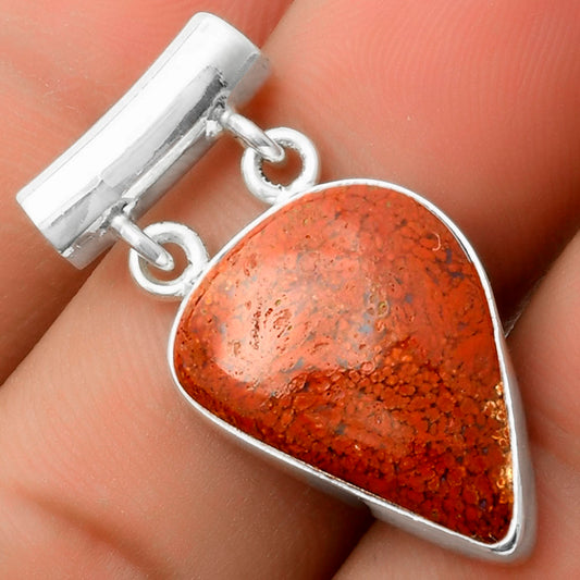 Natural Red Moss Agate Pendant P-1198 SDP117289