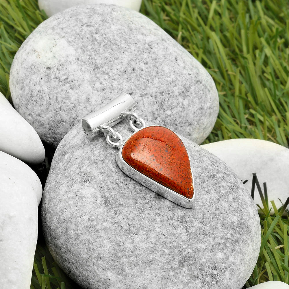 Natural Red Moss Agate Pendant P-1198 SDP117289
