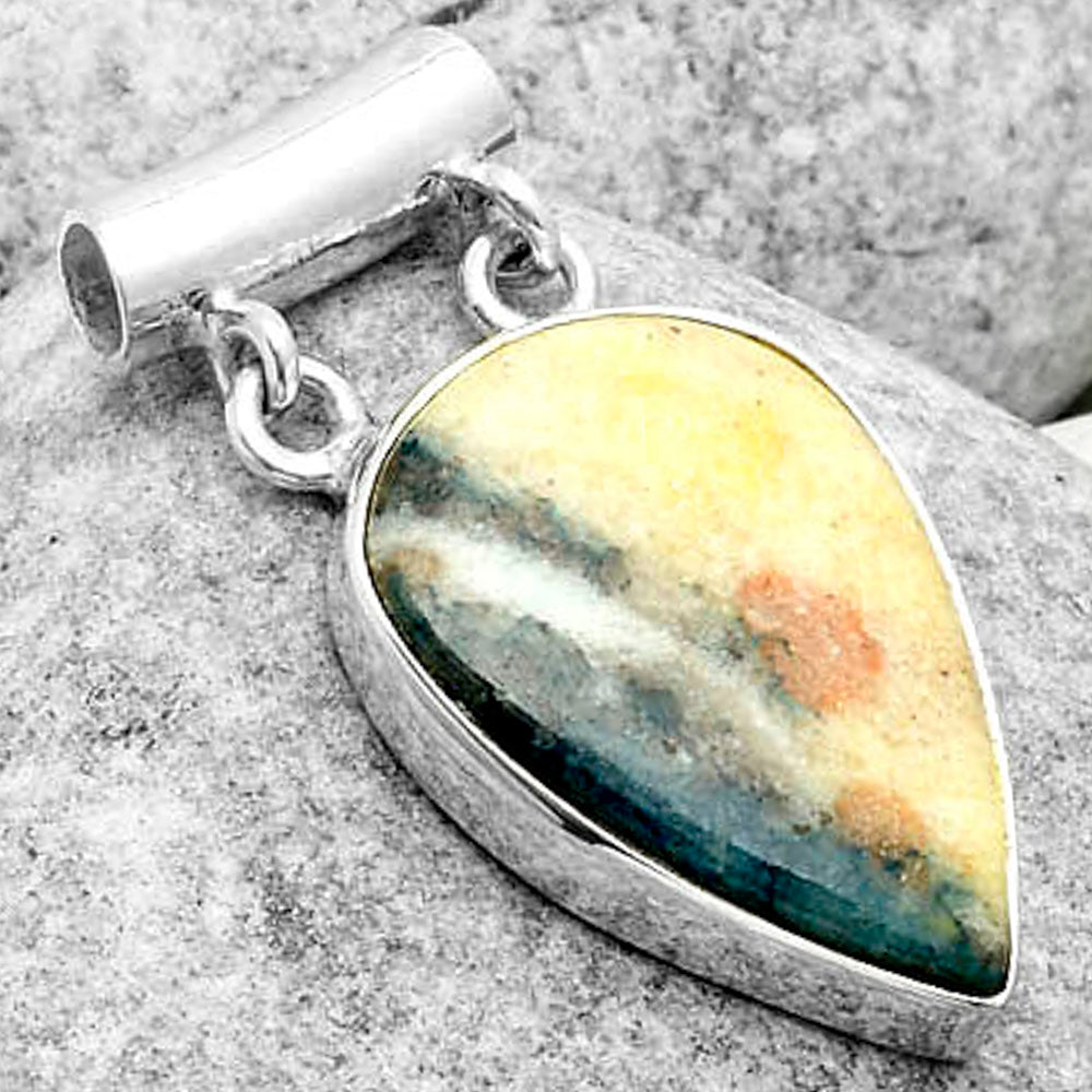 Natural Indian Blanket Jasper Pendant P-1198 SDP117317