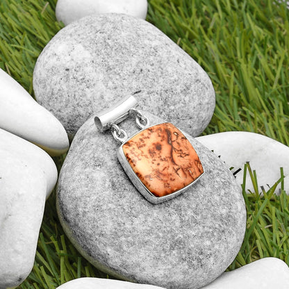 Natural Indian Paint Gemstone Pendant P-1198 SDP117325