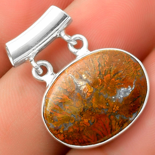 Natural Red Moss Agate Pendant P-1198 SDP117330
