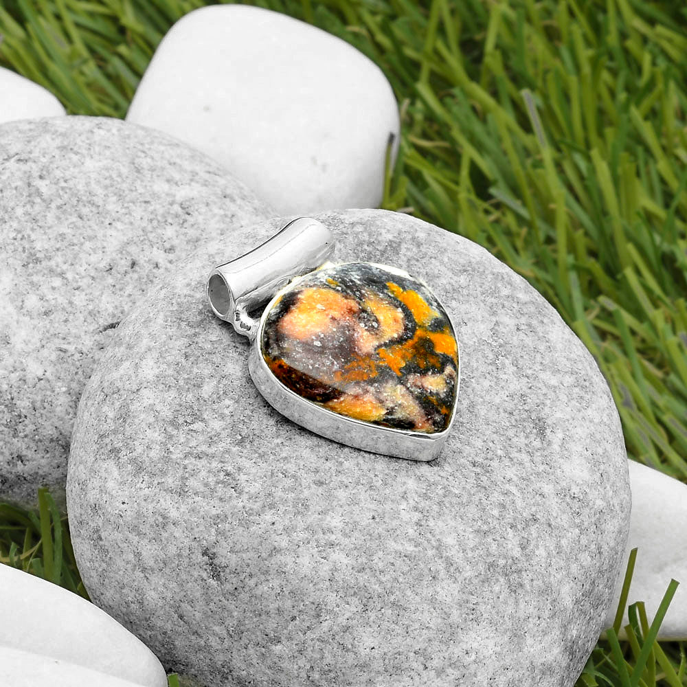 Natural Indian Blanket Jasper Pendant P-1259 SDP117448