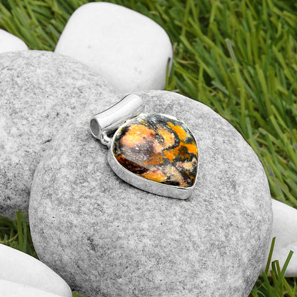Natural Indian Blanket Jasper Pendant P-1259 SDP117448