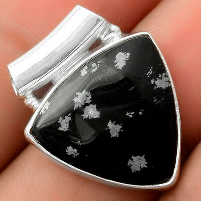Natural Snow Flake Obsidian Pendant P-1259 SDP117455