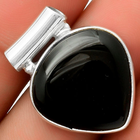 Natural Black Onyx - Brazil Pendant P-1259 SDP117475
