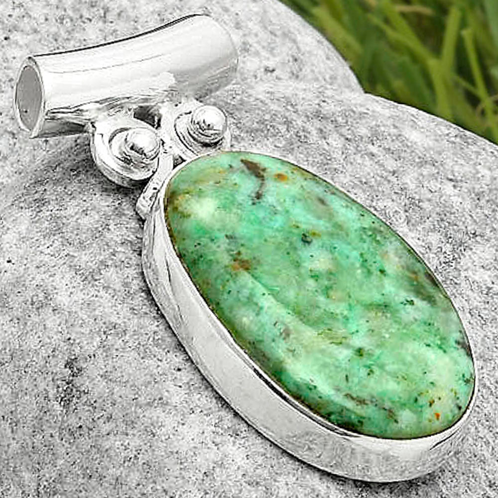 Natural Larsonite Jasper Pendant P-1597 SDP117543