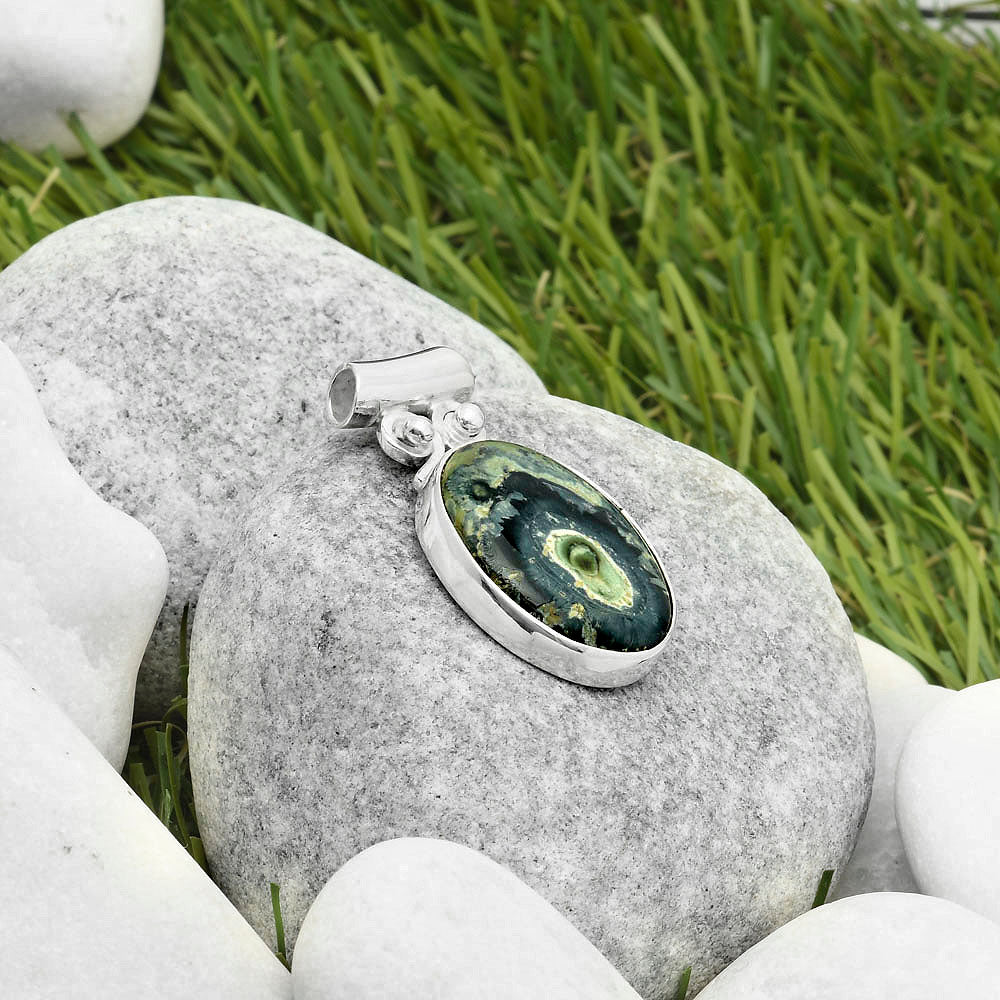 Natural Star Galaxy Jasper Pendant P-1597 SDP117556