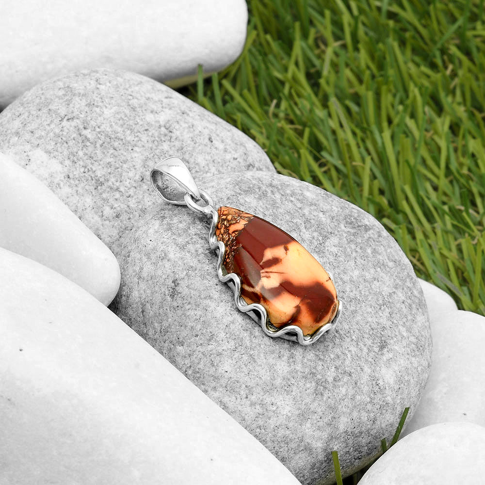 Natural Indian Paint Gemstone Pendant P-1624 SDP117573