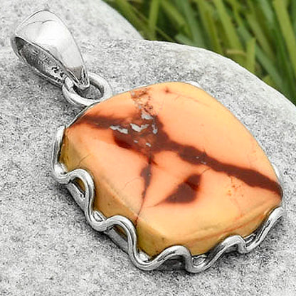 Natural Indian Paint Gemstone Pendant P-1624 SDP117579