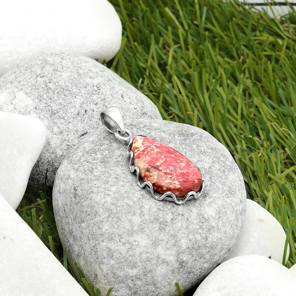 Natural Pink Thulite - Norway Pendant P-1624 SDP117589