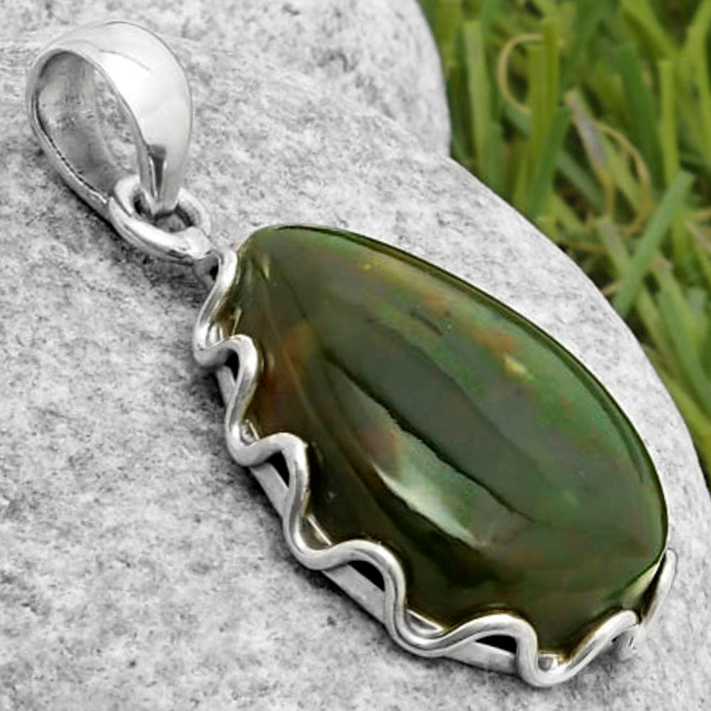 Natural Chrome Chalcedony Pendant P-1624 SDP117600