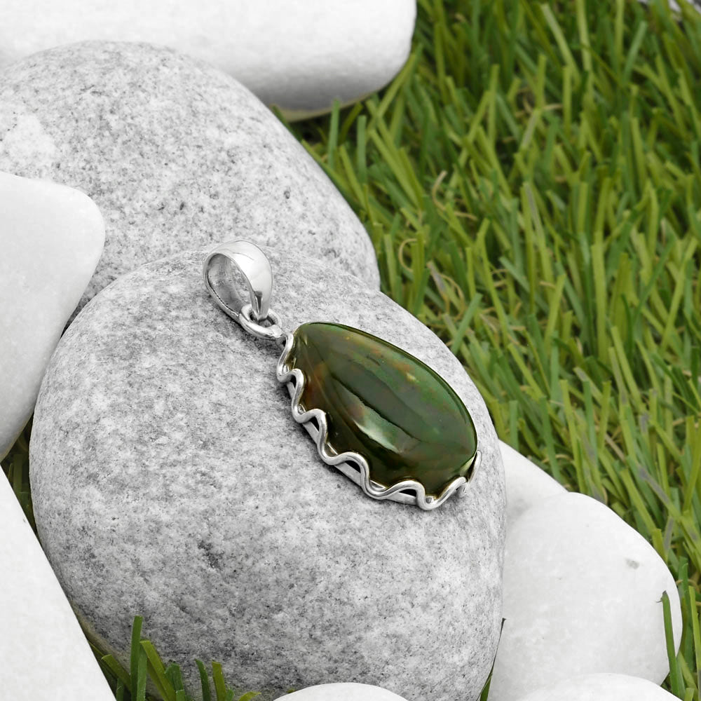 Natural Chrome Chalcedony Pendant P-1624 SDP117600
