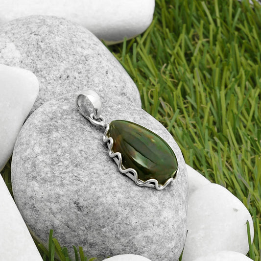 Natural Chrome Chalcedony Pendant P-1624 SDP117600