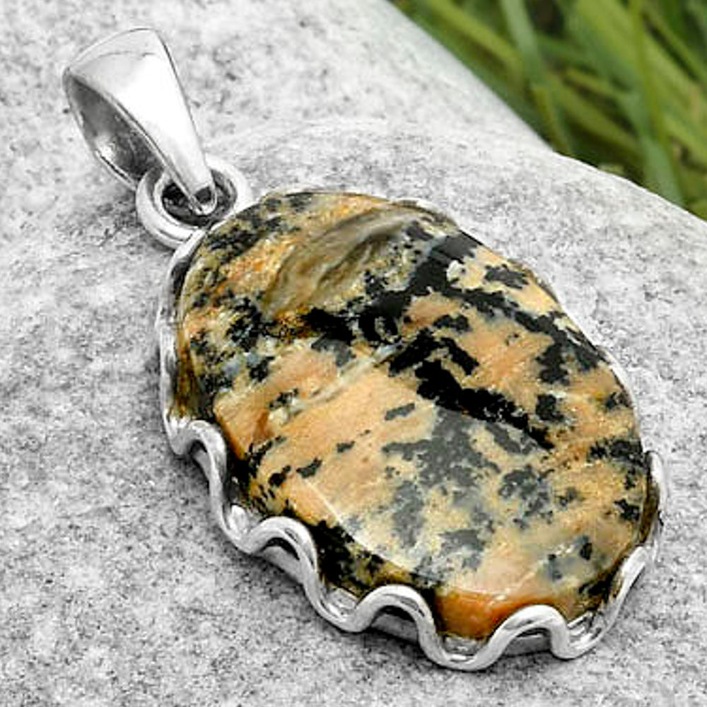 Natural Russian Honey Dendrite Opal Pendant P-1624 SDP117606