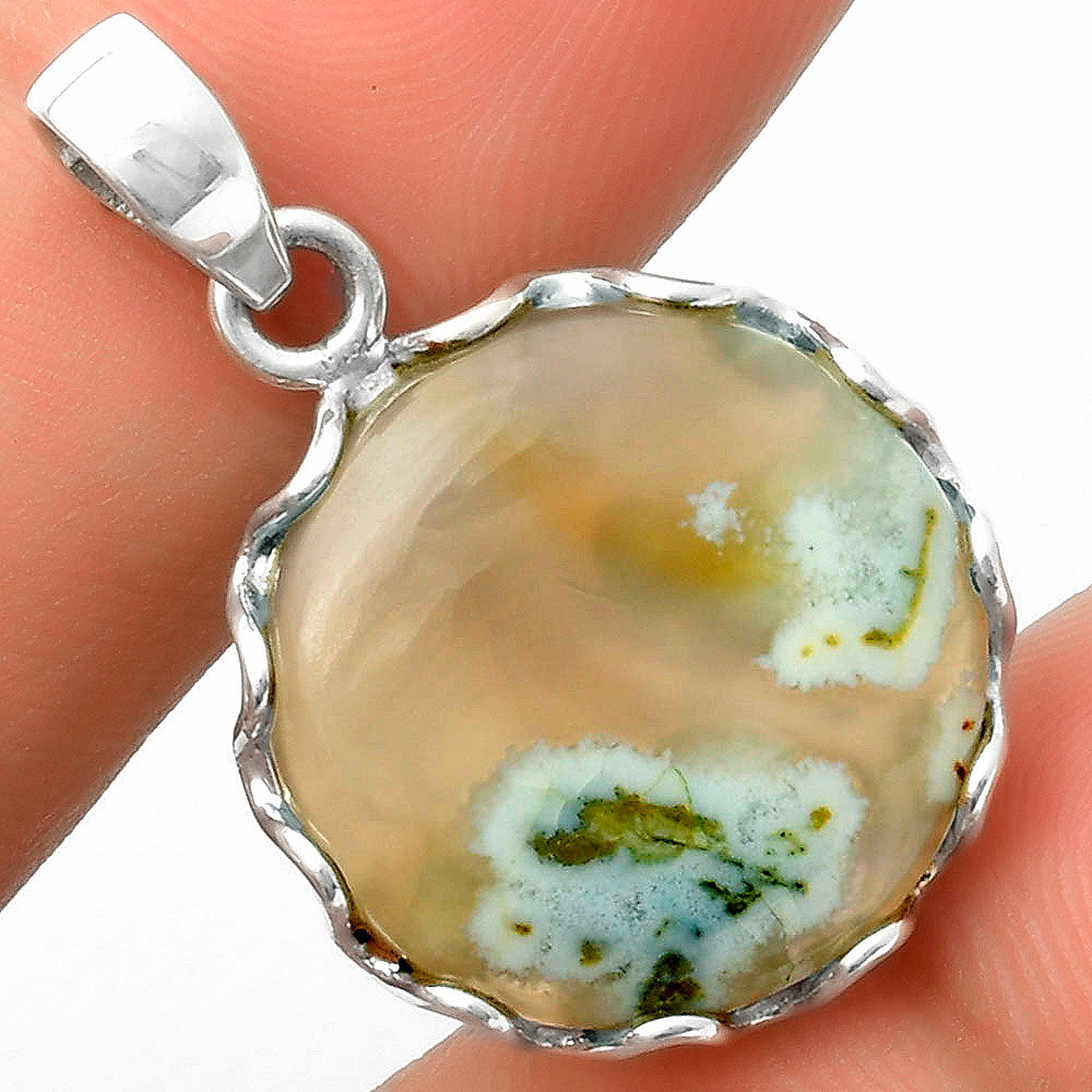Natural Tube Moss Agate Pendant P-1624 SDP117614