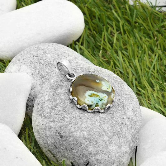 Natural Tube Moss Agate Pendant P-1624 SDP117614