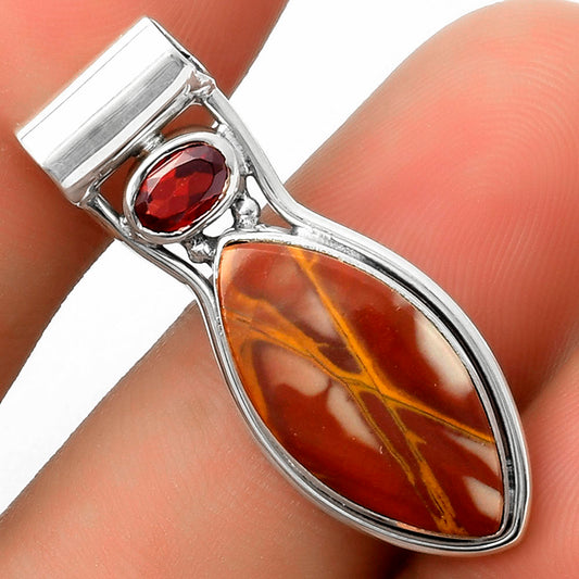 Natural Noreena Jasper & Garnet Pendant P-1130 SDP117630