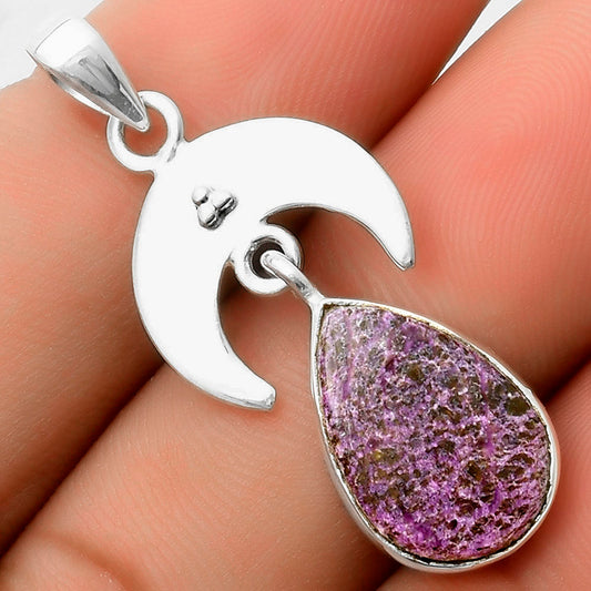 Crescent Moon - Natural Purpurite Pendant P-1133 SDP117634