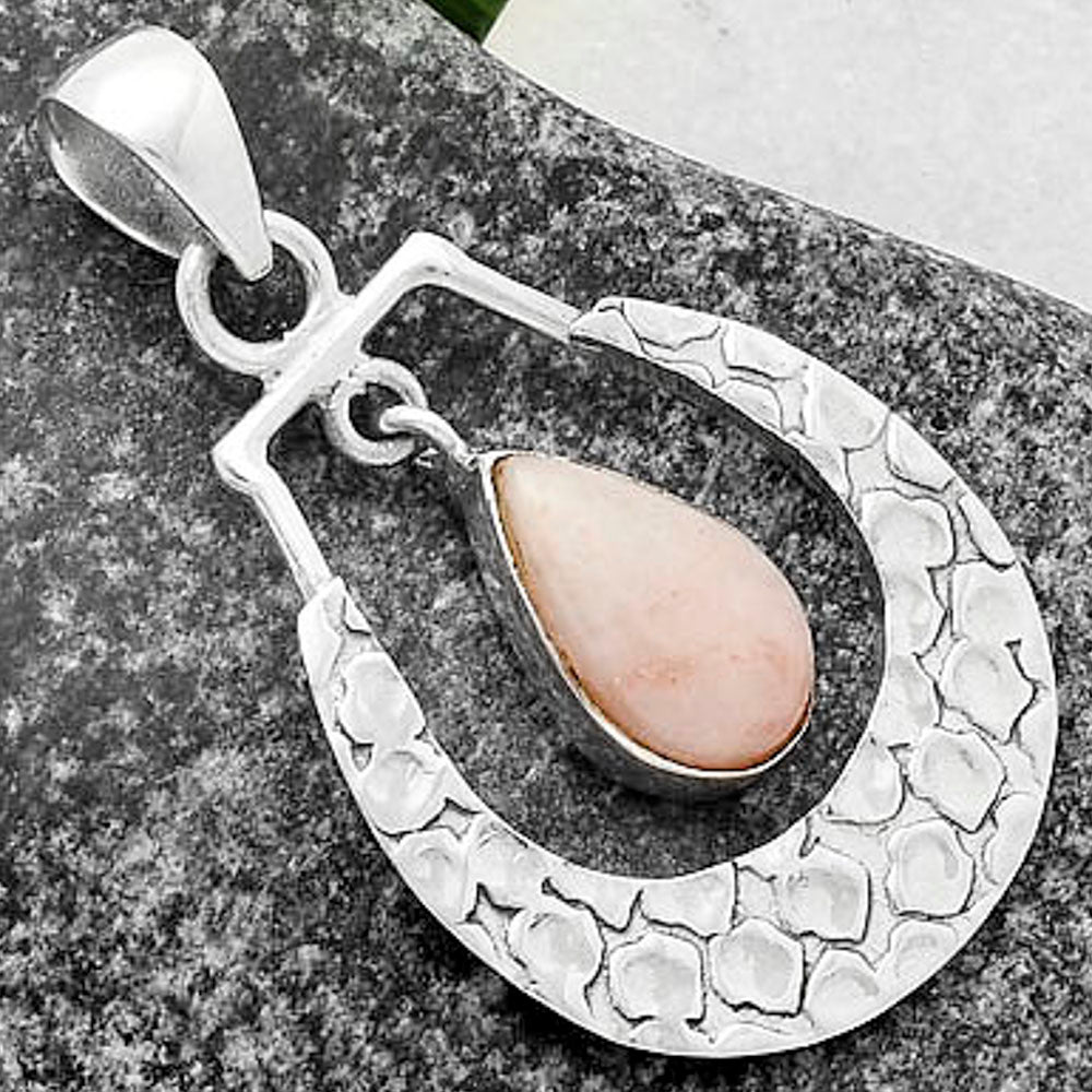 Natural Pink Scolecite Pendant P-1343 SDP118142