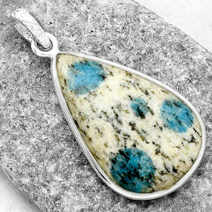 Natural K2 Blue - Azurite In Quartz Pendant P-1001 SDP118194
