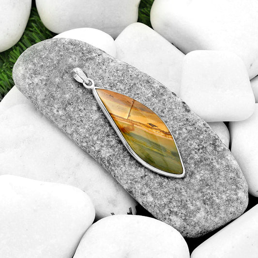 Natural Polygram Jasper Pendant P-1001 SDP118239