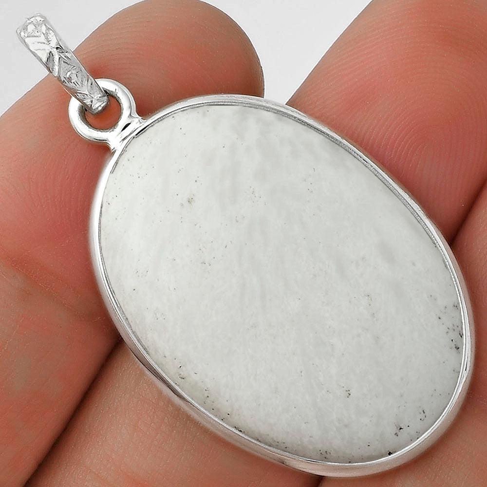 Natural White Scolecite Pendant P-1001 SDP118248