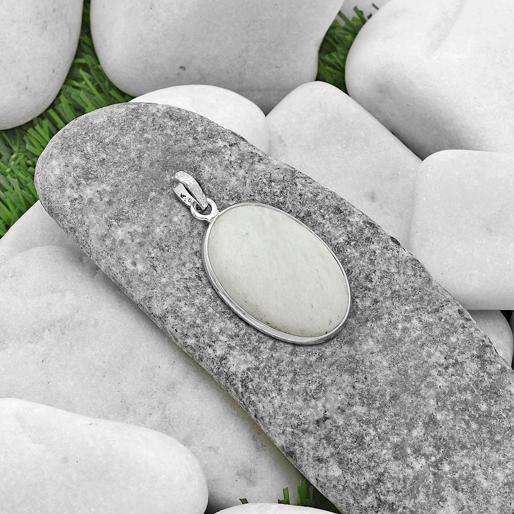 Natural White Scolecite Pendant P-1001 SDP118248