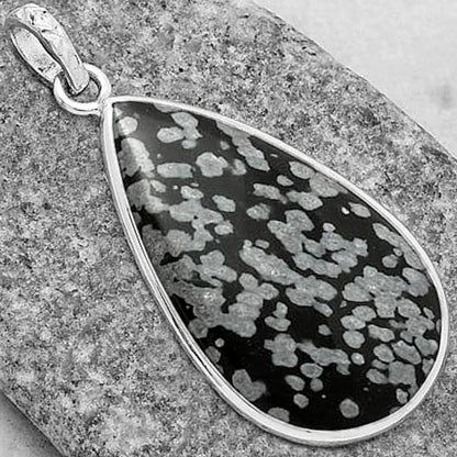 Natural Snow Flake Obsidian Pendant P-1001 SDP118249