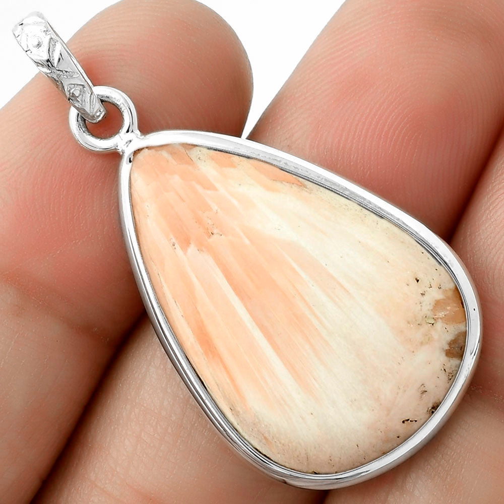Natural Orange Scolecite - India Pendant P-1001 SDP118331