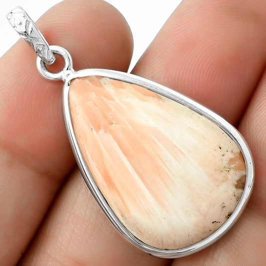 Natural Orange Scolecite - India Pendant P-1001 SDP118331