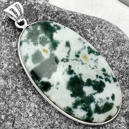 Natural Tree Weed Moss Agate - India Pendant P-1001 SDP118348