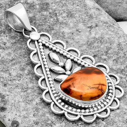 Natural Indian Paint Gemstone Pendant P-1033 SDP118613