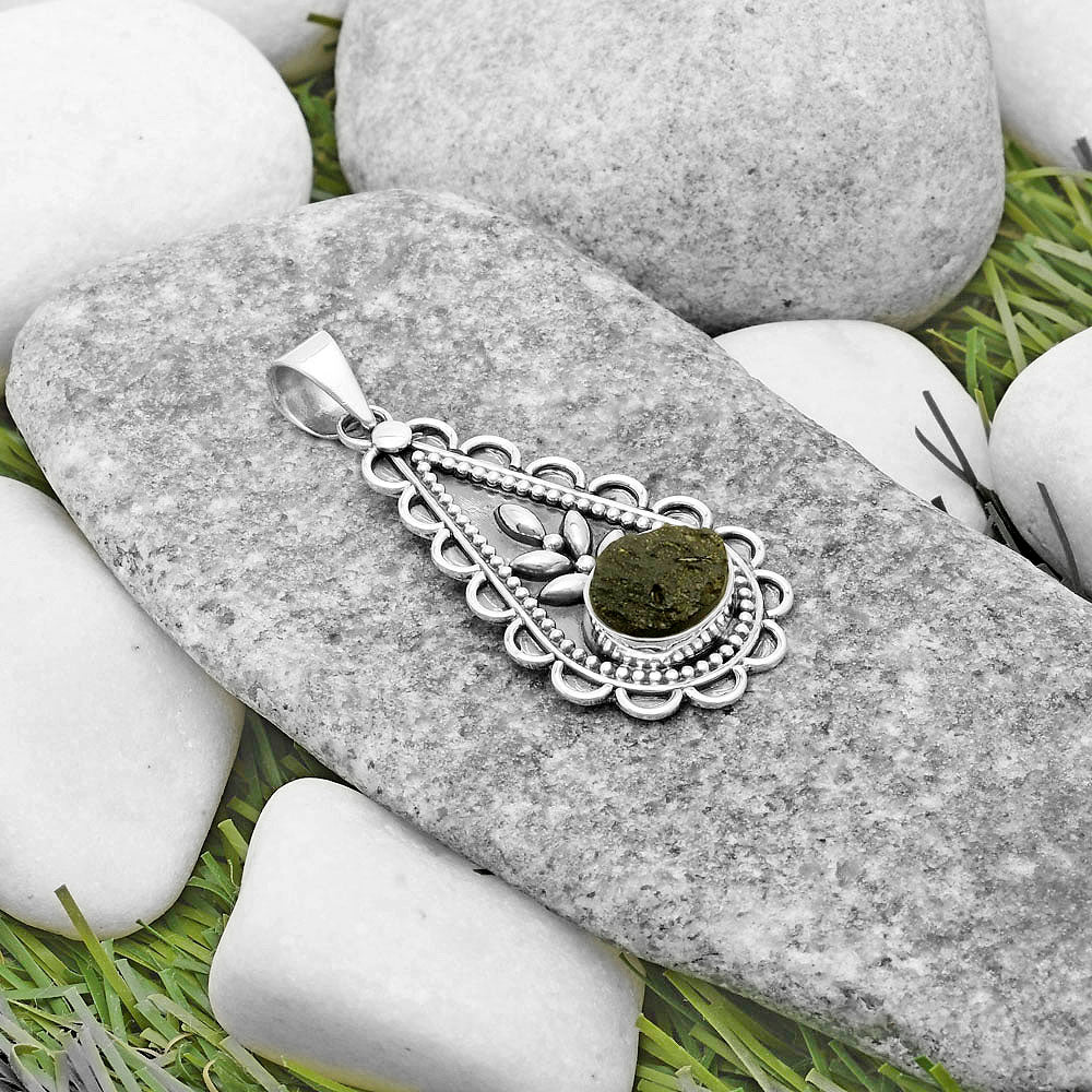 Natural Tektite Rough - Greek Pendant P-1033 SDP118621