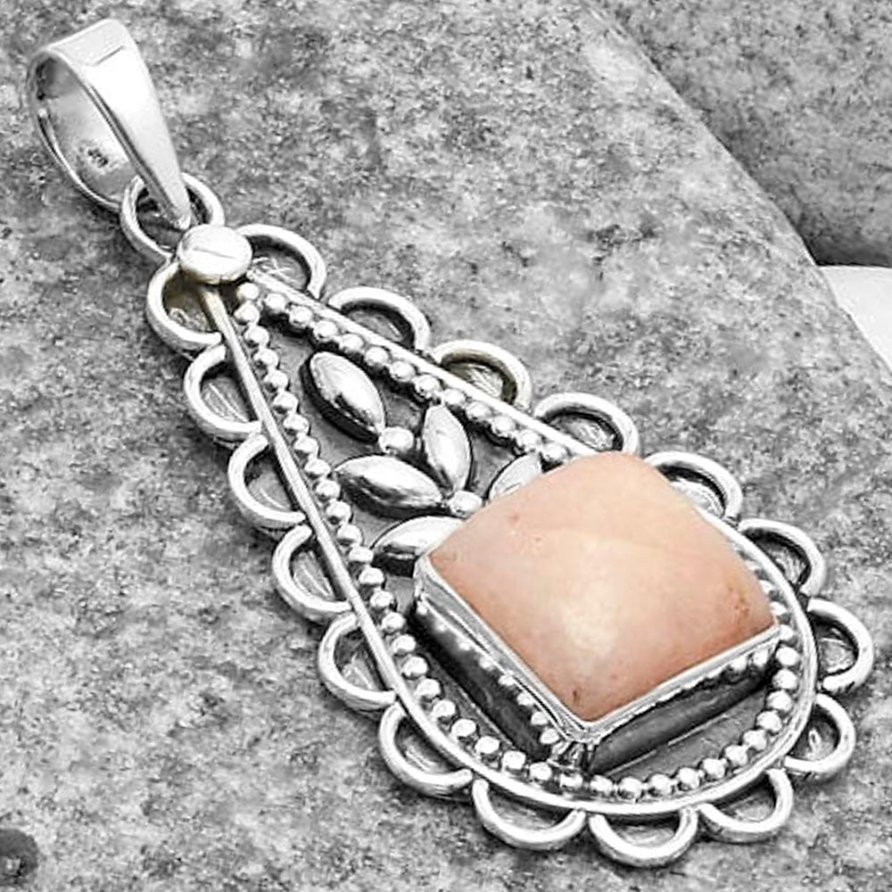 Natural Pink Scolecite Pendant P-1033 SDP118642