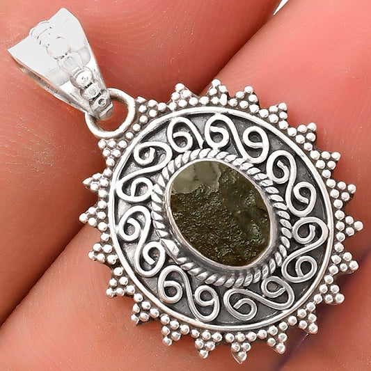 Filigree - Tektite Rough - Greek Pendant P-1214 SDP118659